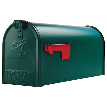 Solar Group Green Galvanized Standard T1 Size Post Rural Mount Mailbox 724882